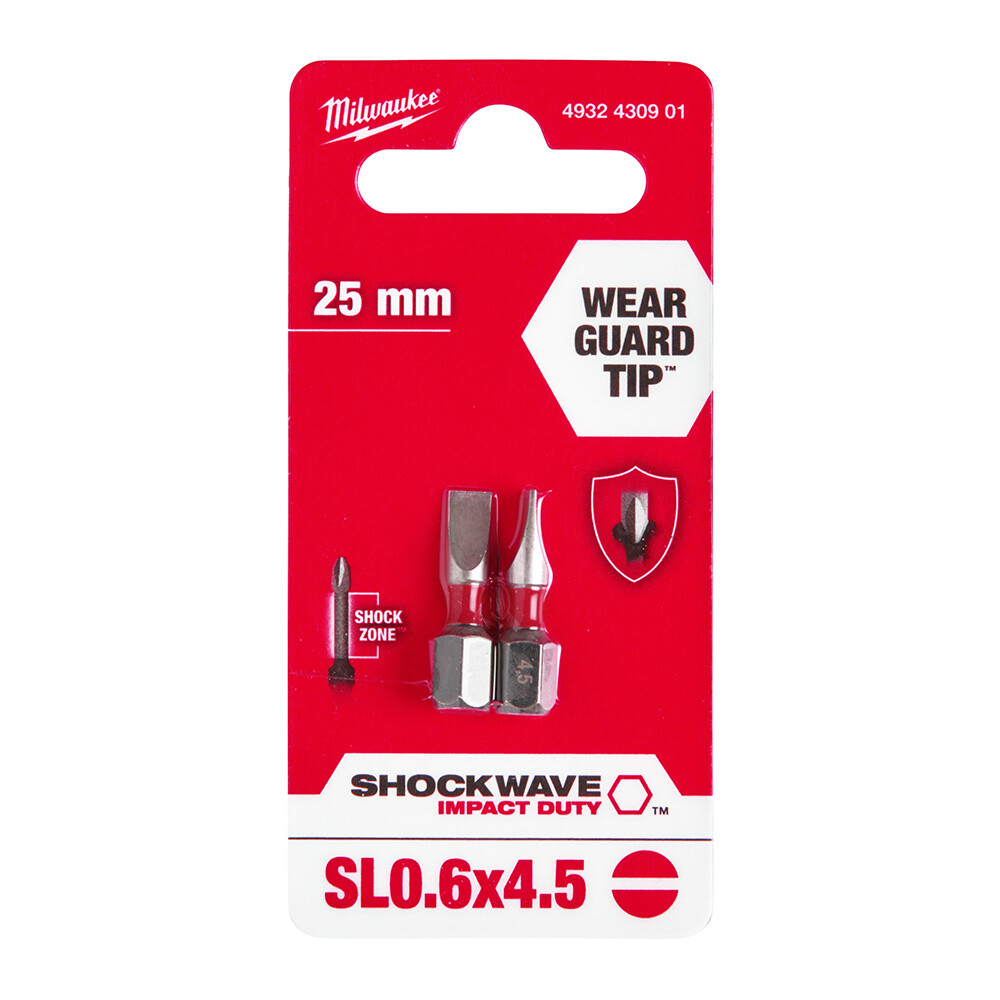 SL0.6x4.5 25 mm Shockwave Bits Uç - 2'li - 1